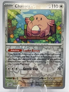 Pokémon TCG Chansey Reverse Holo Scarlet & Violet 151 Sv: Chansey 113/165 - Picture 1 of 2