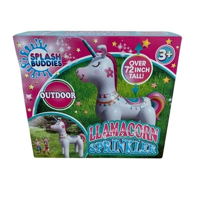 Splash Buddies Inflatable Llamacorn Sprinkler 6ft - NEW  - Image 1 of 4