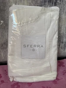 SFERRA 902 FESTIVAL Oblong TABLECLOTH 66x140”- White - LINEN - Picture 1 of 3