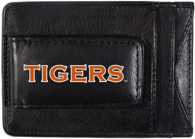 Auburn University Tigers Black Leather Wallet, Front Pocket Magnetic Money... - Image 1 of 3