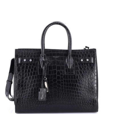 Saint Laurent Sac de Jour NM Bag Crocodile Embossed Leather Small - Image 1 of 4