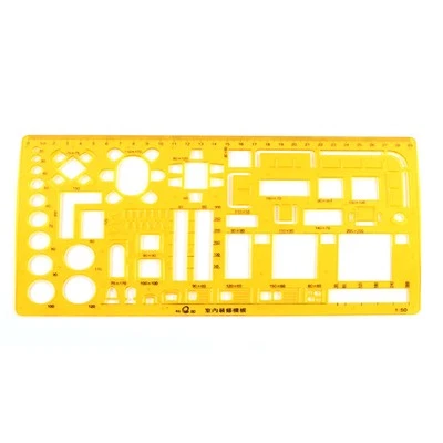 Regla plantilla dibujo dibujo dibujo geométrico medida 29 cm arquitecto diseño interior Foto 1 de 2