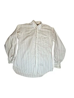 Винтажная мужская рубашка Van Heusen 417 на пуговицах размер 15 33 SM-M в полоску с длинным рукавом - Изображение 1 из 4