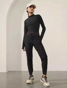 Athleta 10 Headlands Hybrid Trek Mid Rise Jogginghose Schwarz Größe 16 Neu - Bild 1 von 3