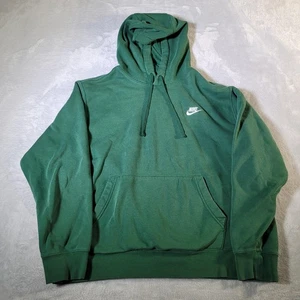Nike Club Fleece Hoodie Mens XL Hunter Green Pullover Boxy BV2654-341 - Picture 1 of 13