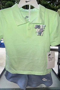 Nike little Boys Polo Shirt And Matching Shorts Sz 24m NWT - Picture 1 of 11