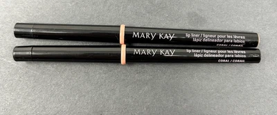 Lot of 2 NO BOX Mary Kay Twist Up Lip Liner Coral Full Size .01 oz 085798 - Image 1 of 2