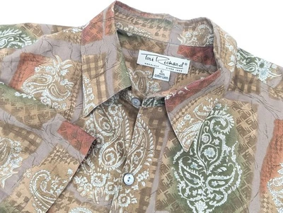 Camisa Floral Tori Richard Para Hombres LG Algodón Césped Cachemira Hawaiana Retro Ventana Panel Foto 1 de 4