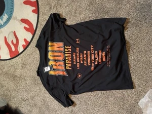 Under Armour Project Rock Shirt Mens Iron Paradise Black Short Sleeve Sz XL - Picture 1 of 4