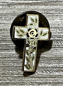 Vintage Masonic Scottish Rite Rose Croix Cross Lapel Pin Hat Vest Pin - Picture 1 of 5