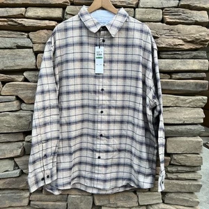 Camisa Calvin Klein Para Hombre Grande A Cuadros Abotonada Manga Larga Mezcla de Algodón Informal - Imagen 1 de 20