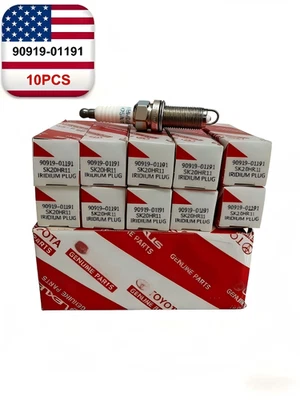 OEM 90919-01191 10PCS/SET NEW Spark Plugs for 2007-2021 TOYOT TUNDRA 5.7L V8 US Foto 1 de 3