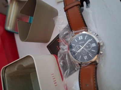 Fossil Flynn Chronograph Brown Men's Leather Watch - Image 1 of 4