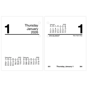 AT-A-GLANCE 2026 Täglicher Loseblatt Schreibtisch Kalender Nachfüllpackung, Mini, 3" x 3 3/4" - Bild 1 von 8