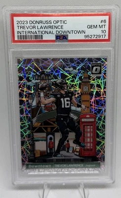 Donruss Optic International Downtown 2023 Trevor Lawrence ¡PSA 10! Foto 1 de 2