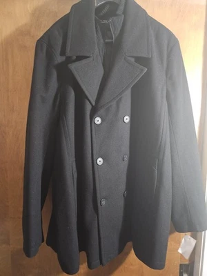 Andrew Marc  Men's Peacoat - Black - XXL Pea Coat Jacket Winter Warm NWT - Image 1 of 4