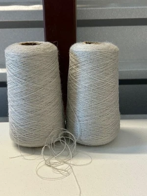 Cone Spool #1 Peru Silver SPARKLE Baby Alpaca STE Yarn 1lb 3oz 544gr 3011 C - Image 1 of 4