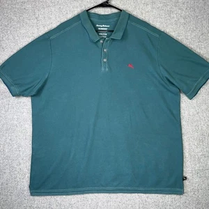 Tommy Bahama Supima Cotton Herren Poloshirt Aqua Grün Größe 3XL Logo - Bild 1 von 13