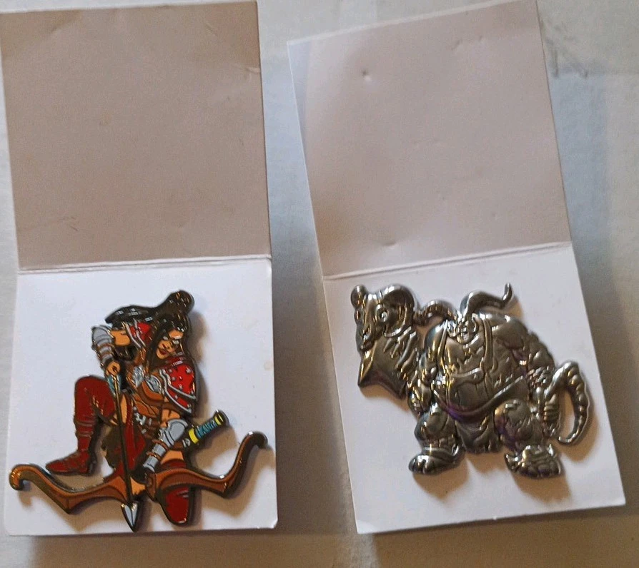 Blizzard Diablo Set Of Two Pins A Chrome "Butcher" Pin And A Colorful Rouge Pin - Image 1 of 4