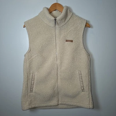 Sage Collective Women's Sherpa Fleece Vest Size Small Layering Cozy Neutral - Image 1 of 4