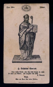 santino incisione 1800 S.SULPIZIO SEVERO DI BOURGES - Picture 1 of 1