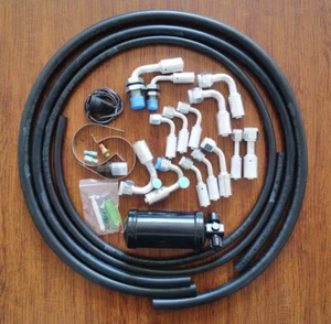 A/C Air Conditioning Hoses Fittings Binary Switch O-rings & Drier Kit - Picture 1 of 3