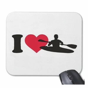 MOUSEPAD - MAUSPAD I LOVE KAJAK FAHREN - KAJAKFAHRER - WILDWASSER - KAJAK PADDEL - Bild 1 von 1