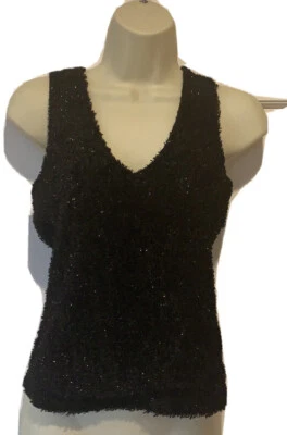 Camiseta sin mangas Bebe negra de piel sintética espalda transparente - mediana Foto 1 de 4