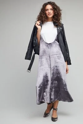 Mono Anthropologie Maeve Plateado Terciopelo Aplastado Recortado Mono Boho Talla S Foto 1 de 4