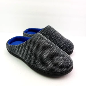 Rockdove Mens Sz S 7-8 Two Toned Dark Gray Knitted Slip On Mule Loafer Slippers - Picture 1 of 9