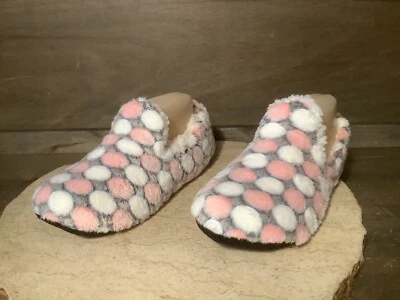 Women's PLUSH LOAFER STYLE SLIPPERS PINK SIZE LARGE OR XL NEW SOFT COMFORT!! - Изображение 1 из 4