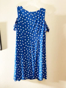 Very Cute Blue Polka Dot Dress - Picture 1 of 8