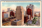 Washington MI Bank Cadillac Detroit Industrial Sss c1930s White Border Postcard