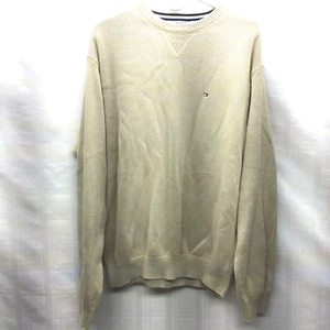 Suéter Tommy Hilfiger Para Hombre 100% Algodón Tostado Cuello Redondo Manga Larga Talla XL - Imagen 1 de 12