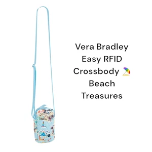 Vera Bradley Fácil RFID Bandolera Cartera Playa Tesoros Teléfono Celular Estuche Bolso Nuevo con Etiquetas - Imagen 1 de 2
