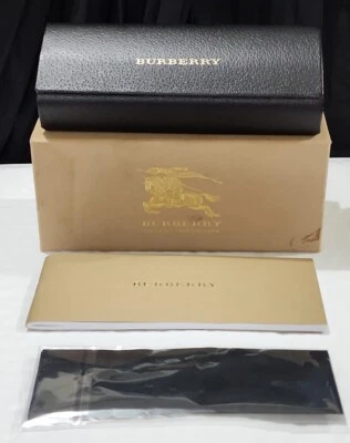 BURBERRY EYEGLASS/SUNGLASS HARD CASE SEALED CLOTH DOCUMENTS W/BOX - Image 1 of 4