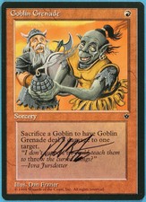 Goblin Grenade (B) Fallen Empires NM Common Artist Signed CARD (s2120) ABUGames