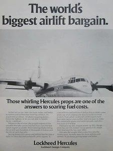 9/1977 PUB LOCKHEED L-100-30 HERCULES AIRLIFTER MONEY FUEL SAVER ORIGINAL AD - Picture 1 of 1