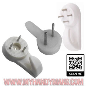 Hard wall Picture Hooks, Hardwall hardened steel pins Small, Medium or large. - Picture 1 of 4