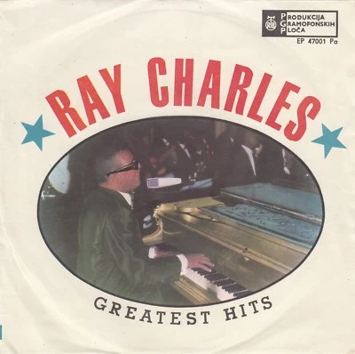 RAY CHARLES GEORGIA ON MY MIND /UNCHAIN UNIQUE LABEL '64 RECORD YUGOSLAVIA 7" PS - Image 1 of 4