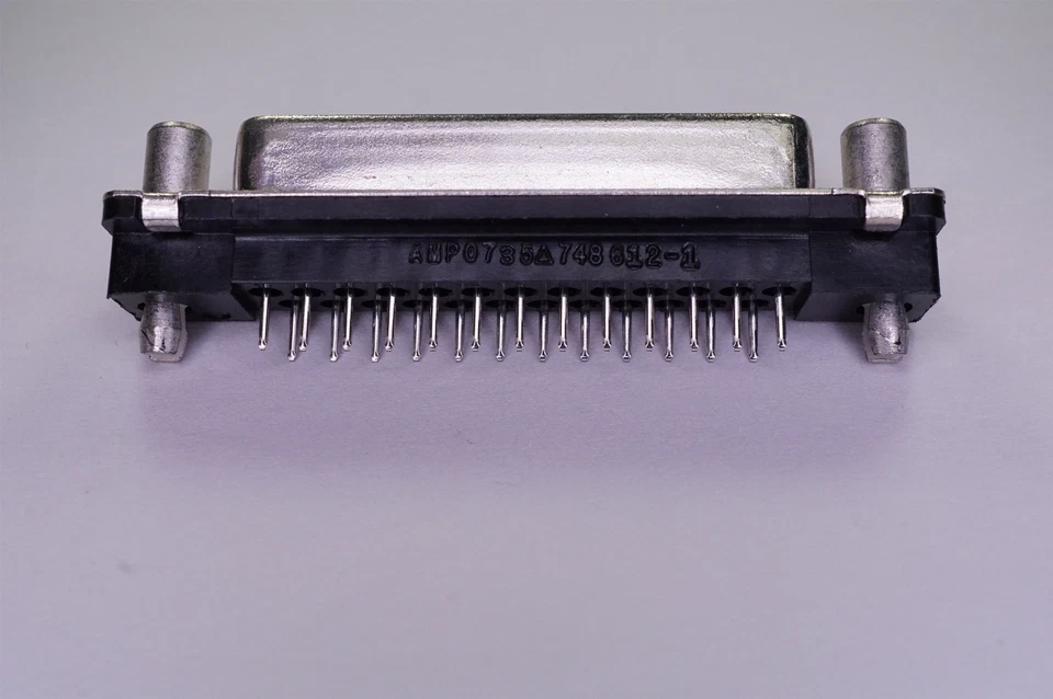 748612-1 Tyco D-Sub Connector 25 Pos Female 2.76mm Straight Through Hole NOS - Image 1 of 2