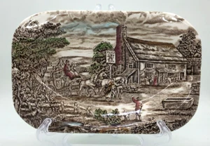 Vintage Wood & Sons English Ironstone The Post House 1950s small Serving Plate - Picture 1 of 4