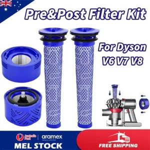 【2 Pack】 Dyson V6 V7 V8 Filter Kit Absolute Animal Motorhead Trigger Replacement - Picture 1 of 11