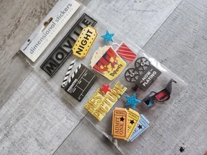 Movie Theater Stickers Paper House Dimensional Scrapbook Embellishments NEW #48 - Picture 1 of 4