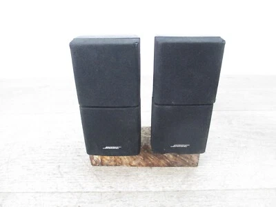 PAIR(2) OF BOSE DOUBLE CUBE ACOUSTIMASS LIFESTYLE SPEAKERS. BLACK. WORKS GREAT  - Image 1 of 4