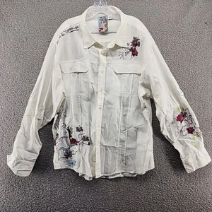 Artful Dodger Button Down Shirt 4XL WHITE CASUAL DESIGN BI 1816 - Picture 1 of 15