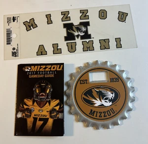 University Of Missouri Mizzou Tigers Decal & 2017 Football Schedule & Bottle Ope - Picture 1 of 2