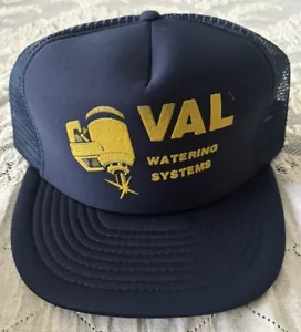 Vintage Val Watering Systems 1980s Navy Blue Snapback Hat Cap USA Good Condition - Picture 1 of 6