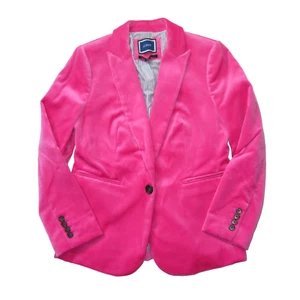 NWT J.Crew Parke Blazer in Bright Begonia Pink Cotton Velvet Jacket 6P - Picture 1 of 5