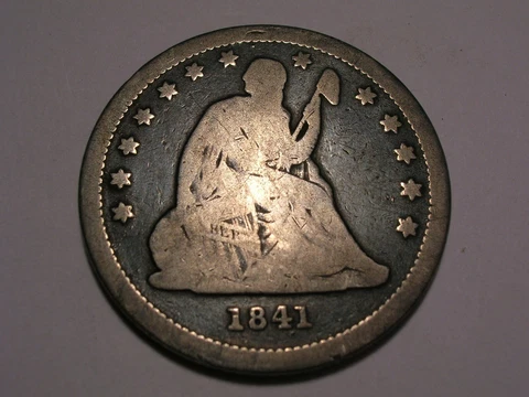 1841 Seated Liberty Quarter (Scarcer & Attractive) Cover